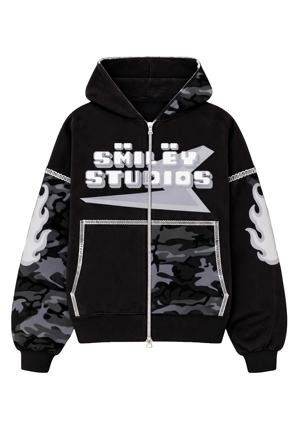 CAMO RETRO FULL ZIP HOODIE