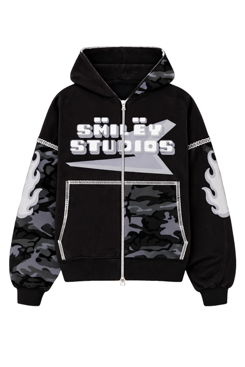 CAMO RETRO FULL ZIP HOODIE
